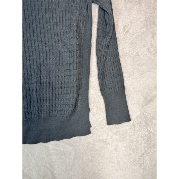 Pact Gray Cable Knit Sweater Women’s M Organic Cotton Pullover Boxy Tunic - Picture 9 of 9